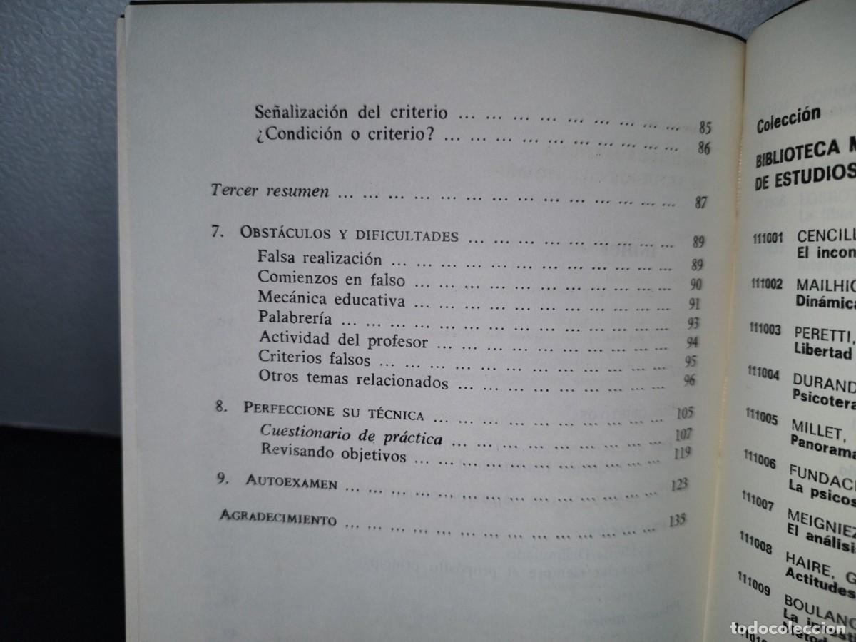Libros de segunda mano: 116- FORMULACI&Oacute;N OPERATIVA DE OBJETIVOS DID&Aacute;CTICOS - ROBERT E. MAGER 1977 - Foto 6