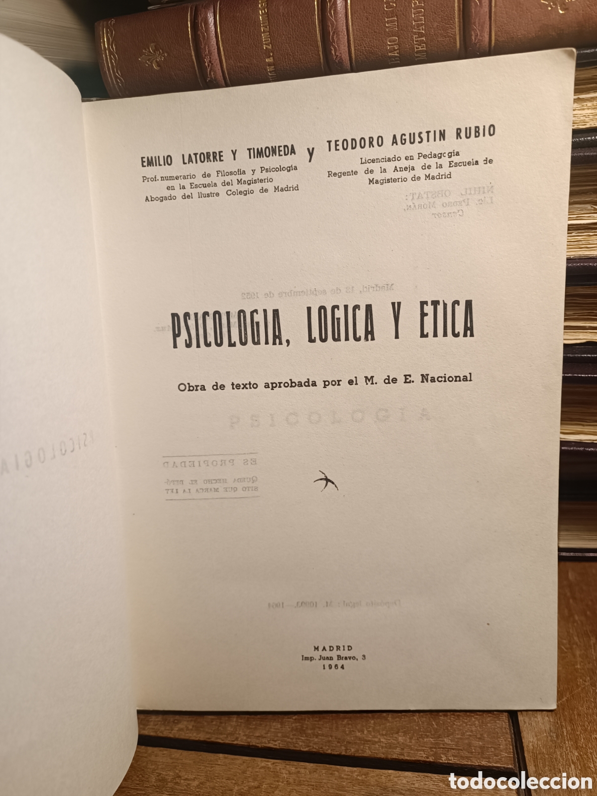Libros de segunda mano: Programa y texto psicolog&iacute;a l&oacute;gica y &eacute;tica 1964 - Foto 2
