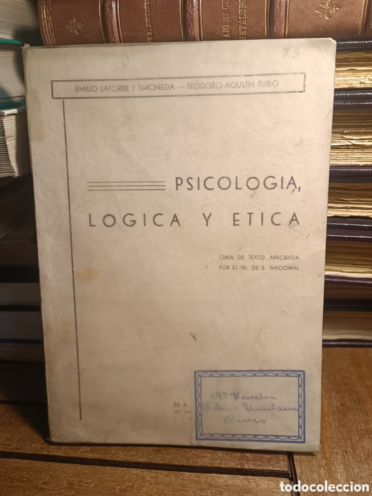 Libros de segunda mano: Programa y texto psicolog&iacute;a l&oacute;gica y &eacute;tica 1964 - Foto 1
