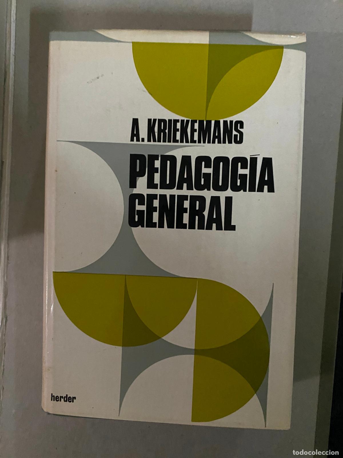 Libros de segunda mano: Pedagog&iacute;a General - Kriekemans, A. - Foto 1