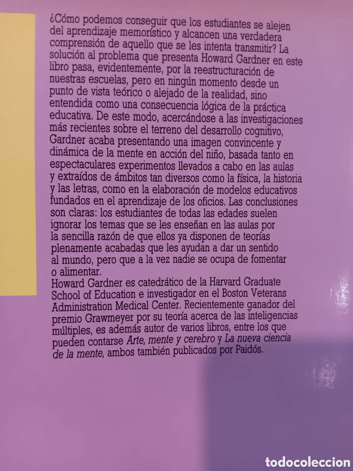 Libros de segunda mano: H. Gardner. La mente no escolarizada - Foto 2