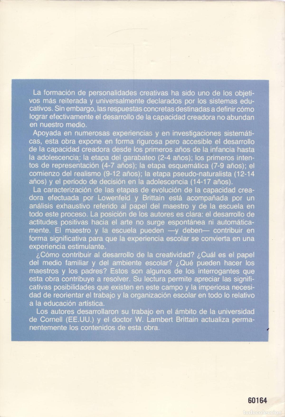 Libros de segunda mano: Desarrollo de la capacidad creadora - Lowenfeld, Viktor - Foto 3