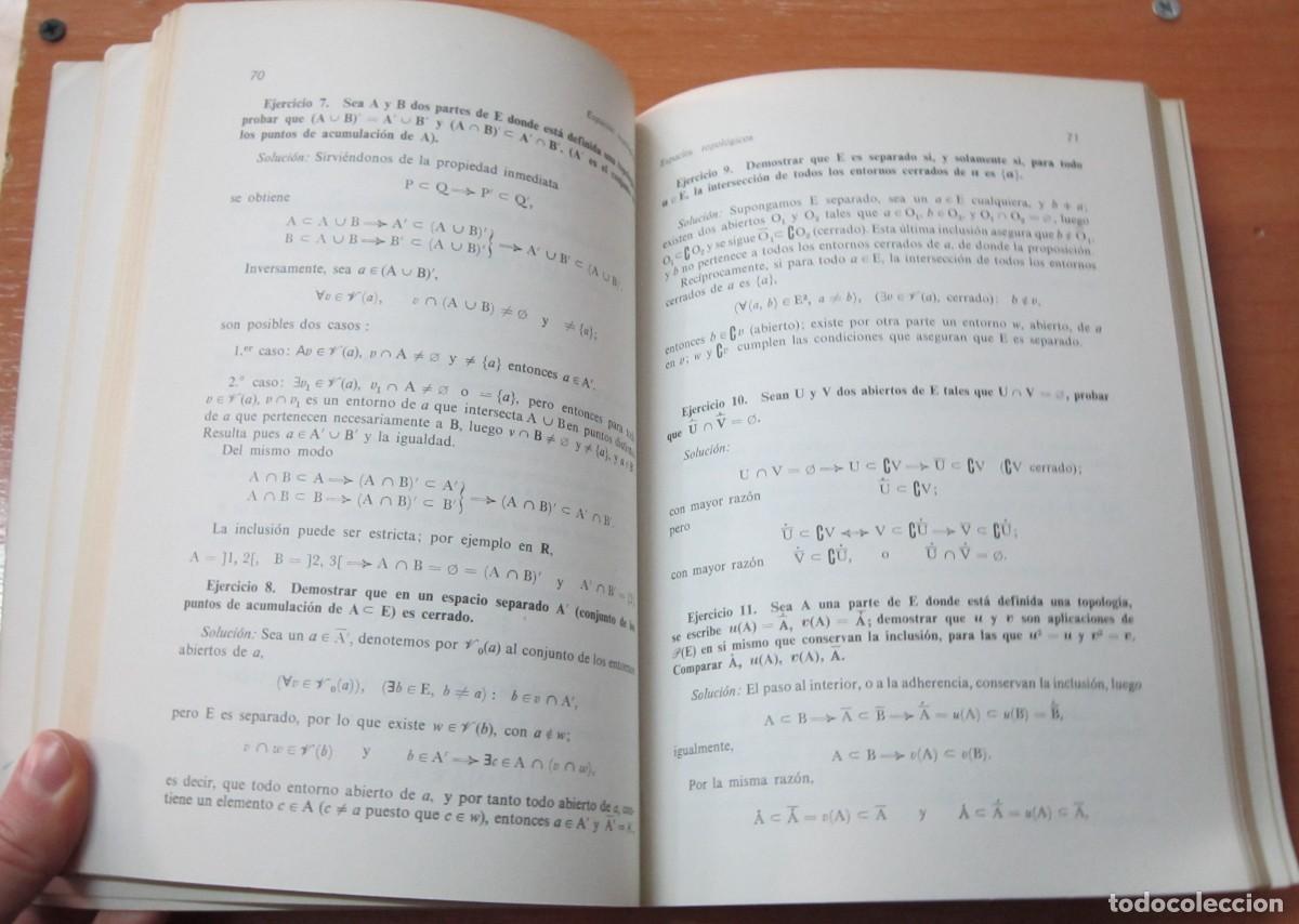 Libros de segunda mano: Ejercicios de topolog&iacute;a y de an&aacute;lisis, de G. Flory - Foto 3