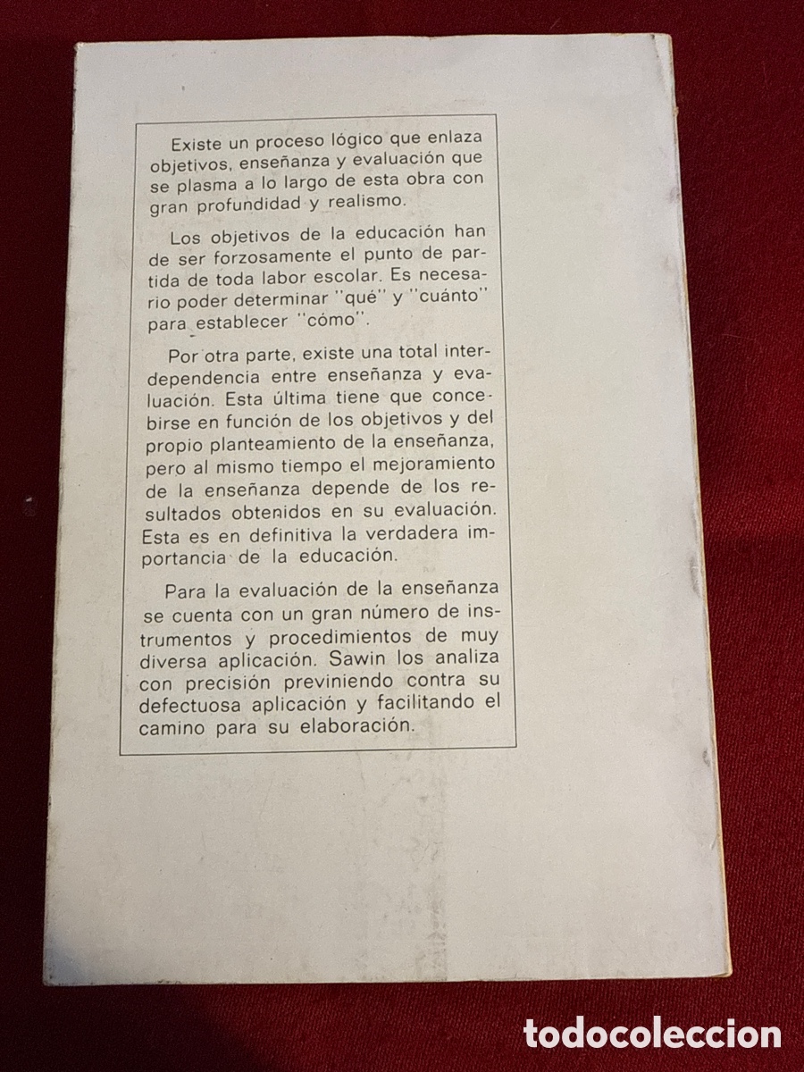 Libros de segunda mano: T&eacute;cnicas b&aacute;sicas de evaluaci&oacute;n. E. I. Sawin. - Foto 3