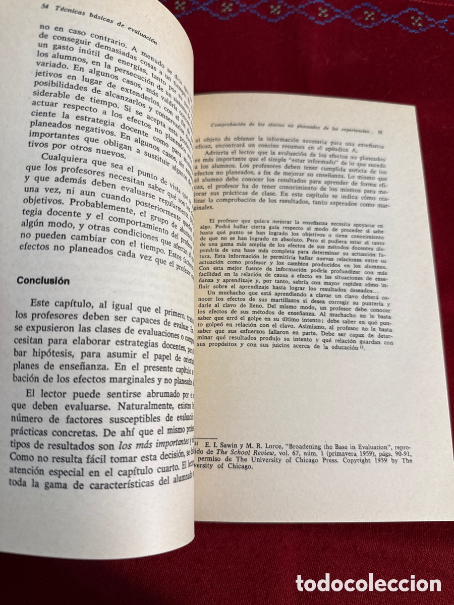 Libros de segunda mano: T&eacute;cnicas b&aacute;sicas de evaluaci&oacute;n. E. I. Sawin. - Foto 11