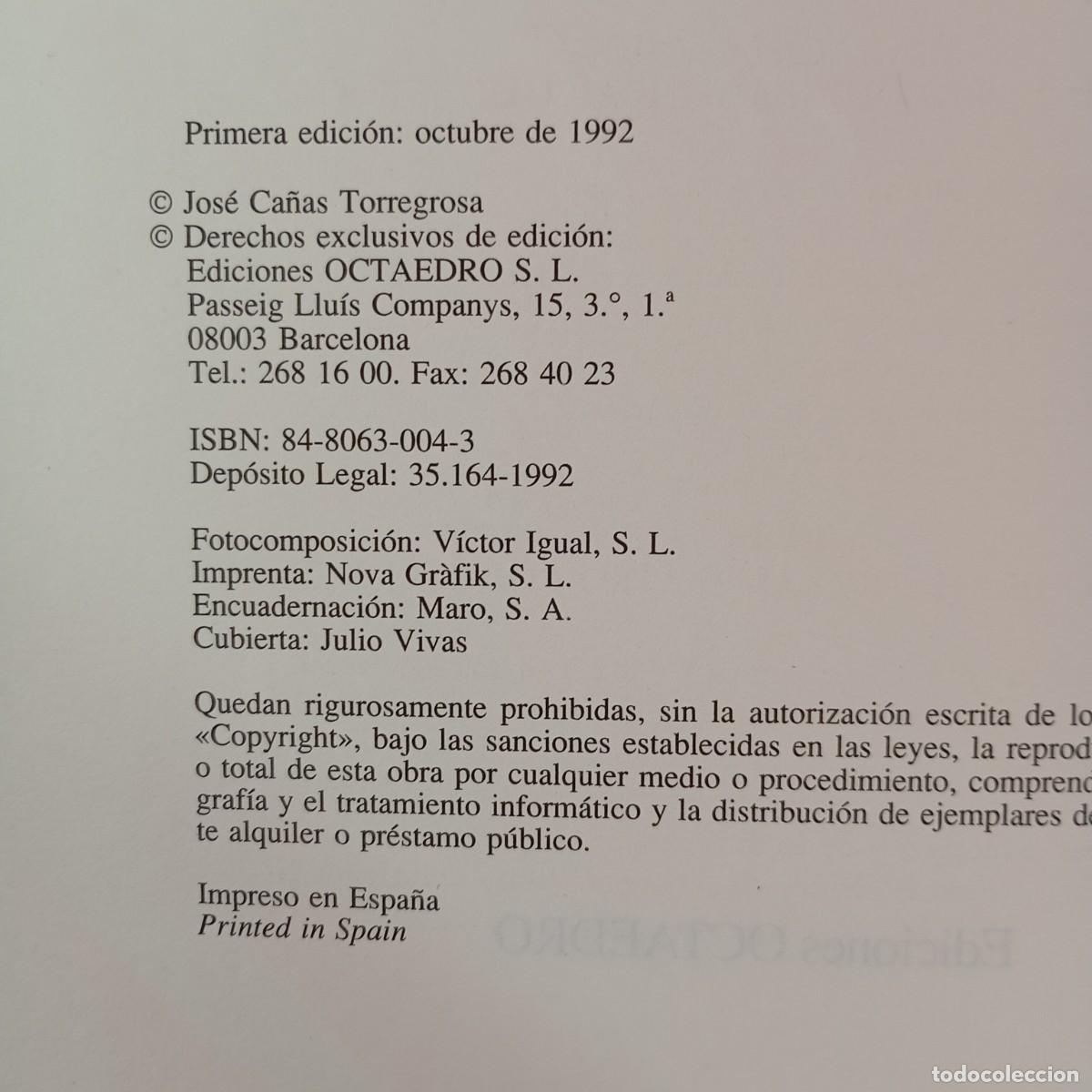 Libros de segunda mano: DID&Aacute;CTICA DE LA EXPRESI&Oacute;N DRAM&Aacute;TICA - JOS&Eacute; CA&Ntilde;AS - EDICIONES OCTAEDRO - 1992 / 2365 - Foto 4