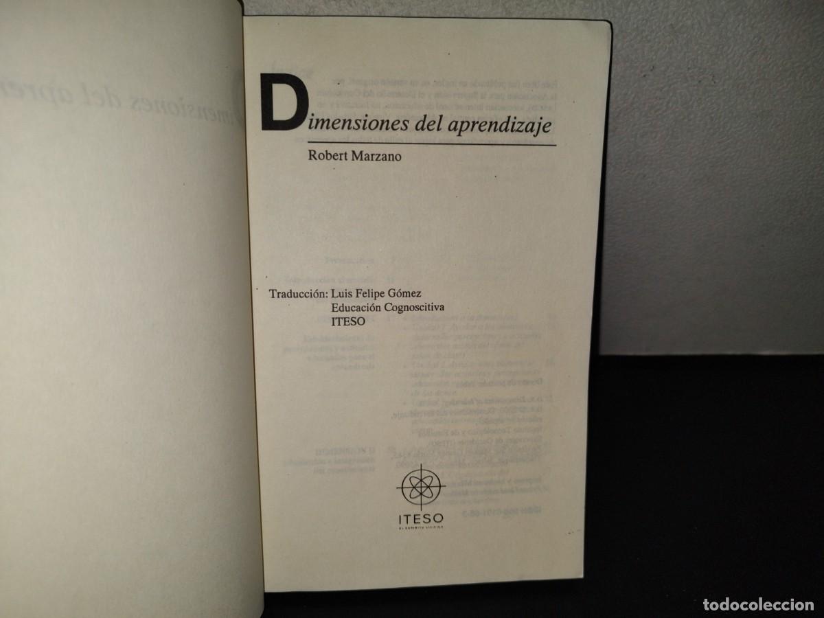 Libros de segunda mano: 140- DIMENSIONES DEL APRENDIZAJE - ROBERT MARZANO - ITESO - 2000 - Foto 4