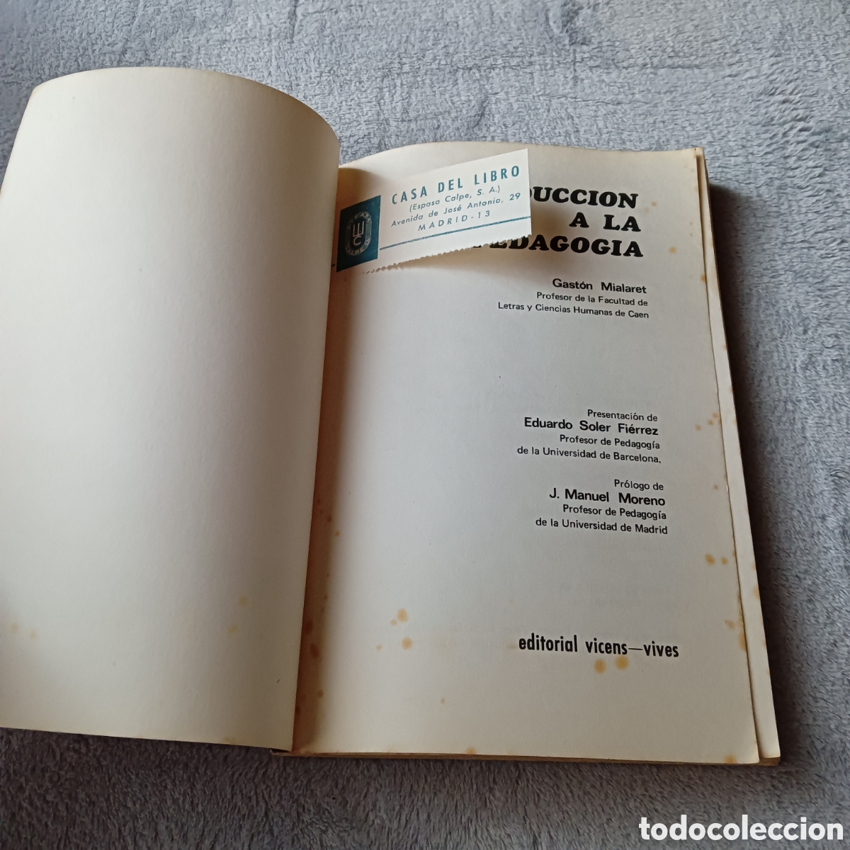 Libros de segunda mano: Introducci&oacute;n a la pedagog&iacute;a - Foto 2