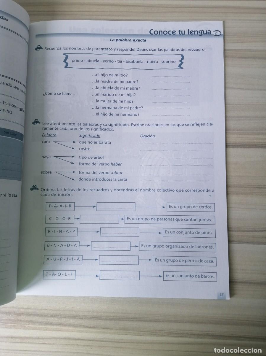 Libros de segunda mano: Cuaderno de ejercicios de Lengua. - Foto 4