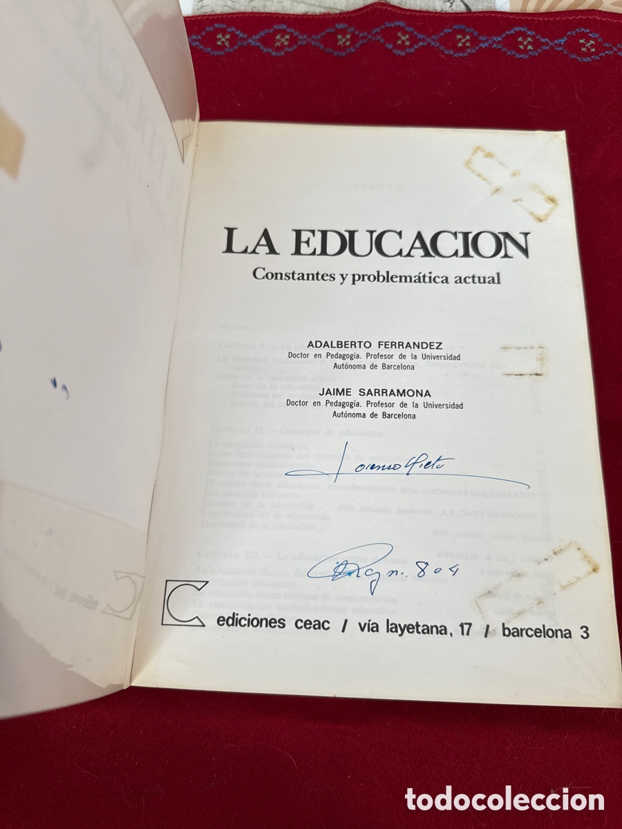 Libros de segunda mano: La educaci&oacute;n: constantes y problem&aacute;tica actual. Ferr&aacute;ndez-Sarramona. - Foto 3