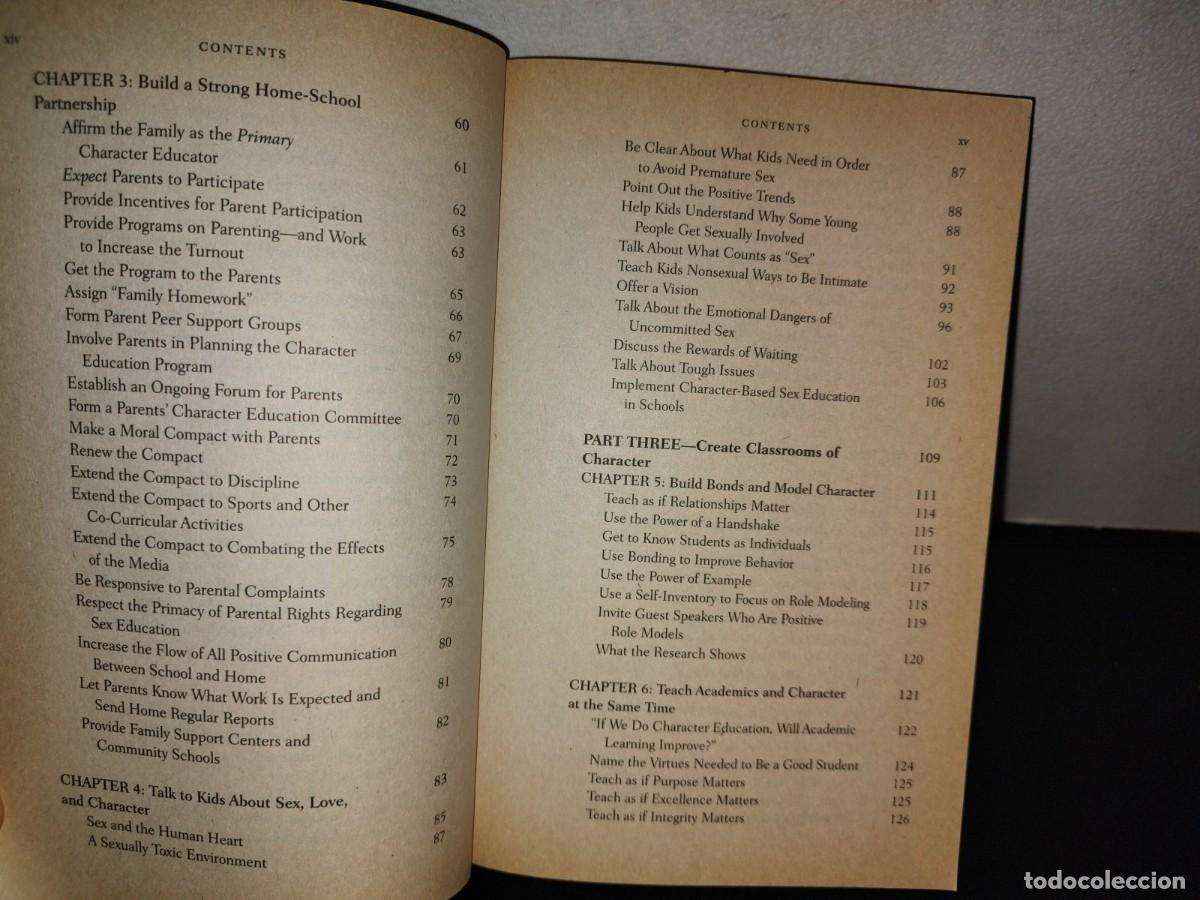 Libros de segunda mano: 207- Character Matters. How To Help Our Children Develop Good Judgment... - Thomas Lickona - Foto 7