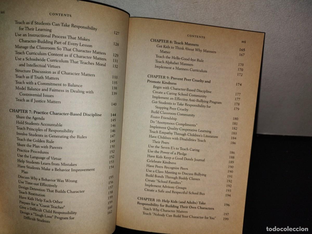 Libros de segunda mano: 207- Character Matters. How To Help Our Children Develop Good Judgment... - Thomas Lickona - Foto 8