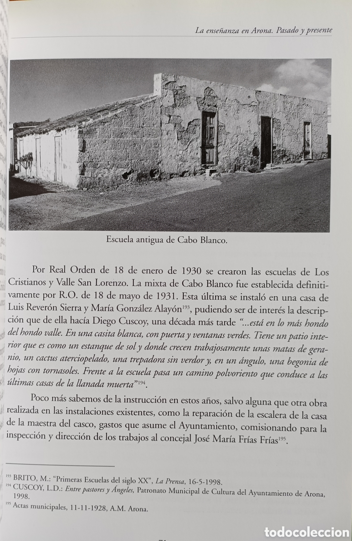 Libros de segunda mano: La ense&ntilde;anza en Arona. Pasado y presente. - Foto 4