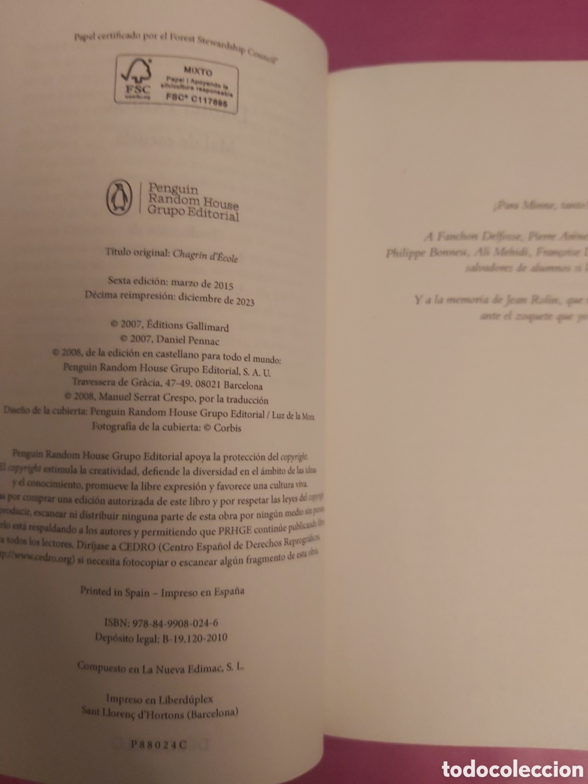Libros de segunda mano: MAL DE ESCUELA DANIEL PENNAC DEBOLSILLO 2023 - Foto 4
