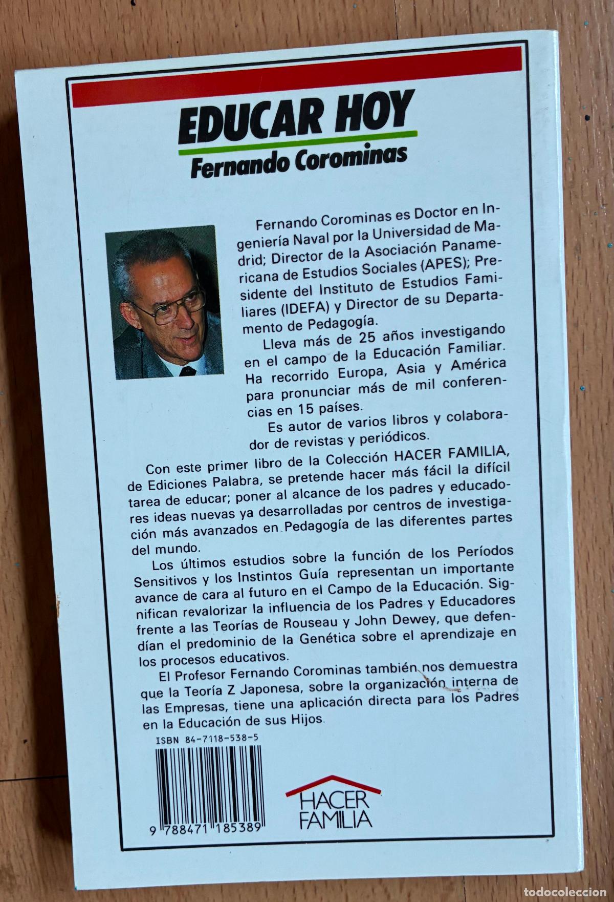 Libros de segunda mano: EDUCAR HOY, Fernando Corominas - Foto 2
