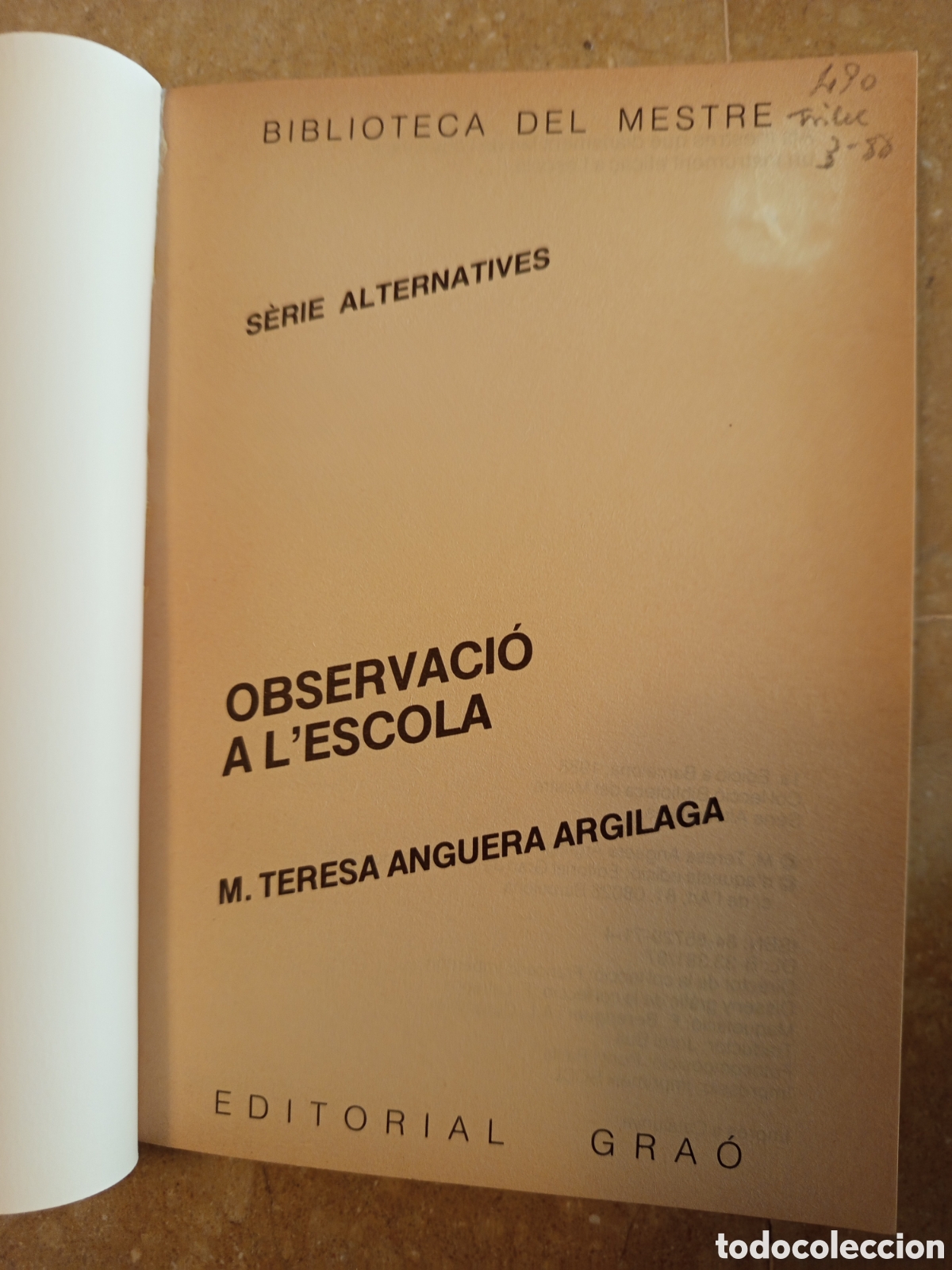 Libros de segunda mano: OBSERVACIO A LESCOLA (M. TERESA ANGUERA) - Foto 2