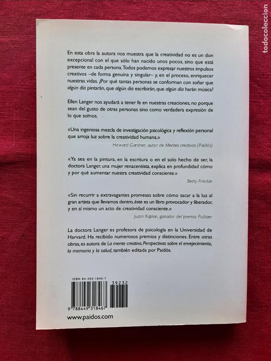Libros de segunda mano: La creatividad consciente - Langer, Ellen J. - Foto 2