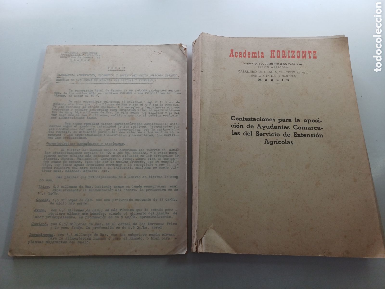 Libros de segunda mano: Contestaciones para la oposici&oacute;n de ayudantes comarcales de Extensi&oacute;n Agraria Agricolas a&ntilde;os 70 ?
