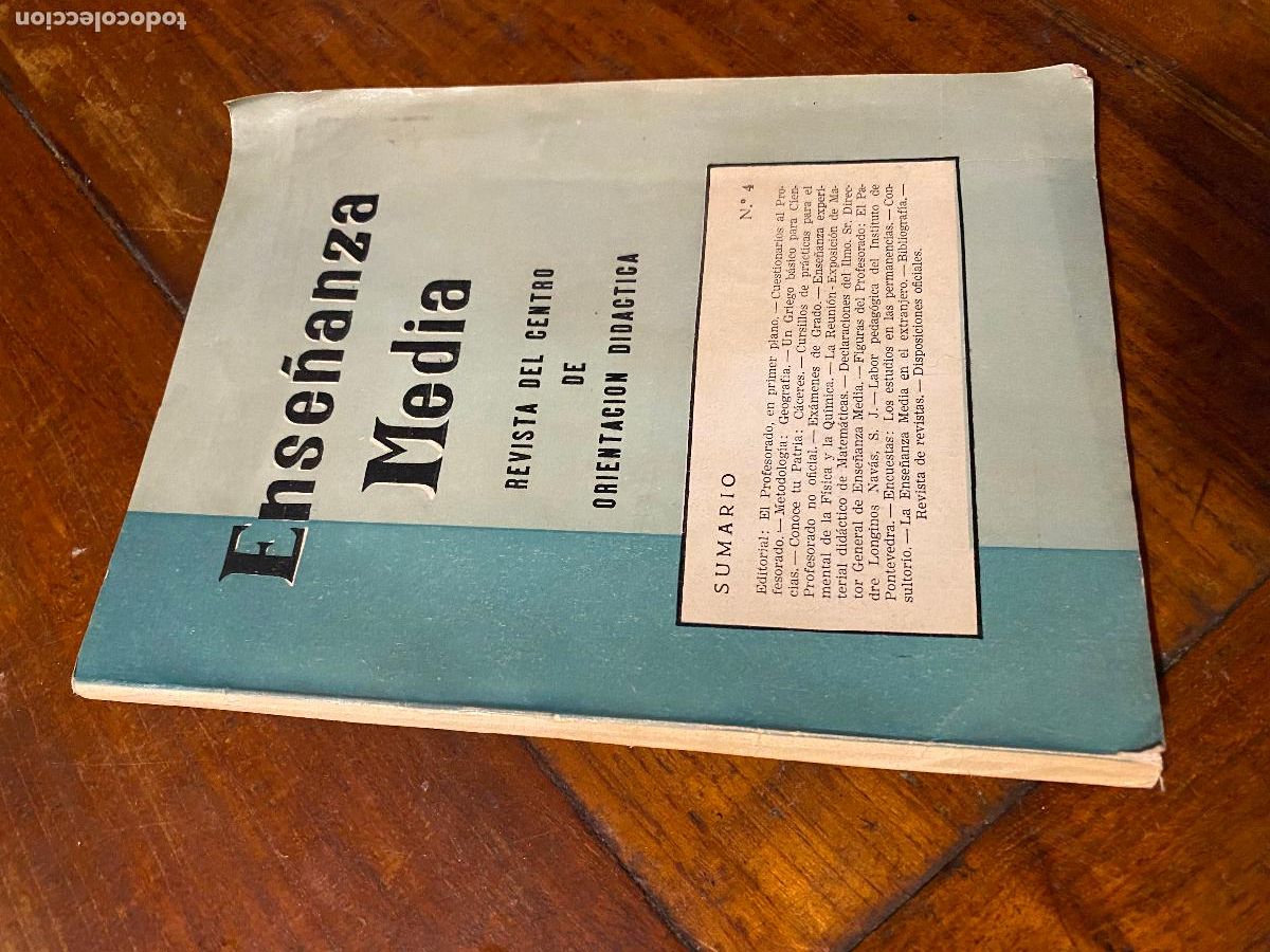 Libros de segunda mano: ense&ntilde;anza media revista del centro de orientacion didactica n&ordm; 4 - 1957