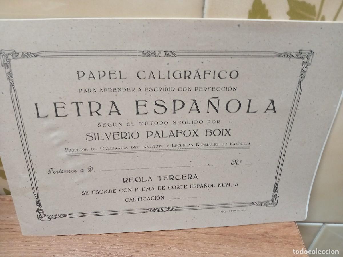Libros de segunda mano: PAPEL CALIGRAFICO PARA APRENDER A ESCRIBIR LETRA ESPA&Ntilde;OLA -REGLA TERCERA - METODO PALAFOX