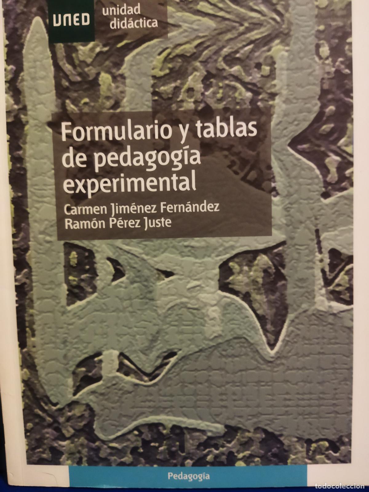 Libros de segunda mano: Formulario y tablas de pedagog&iacute;a experimental