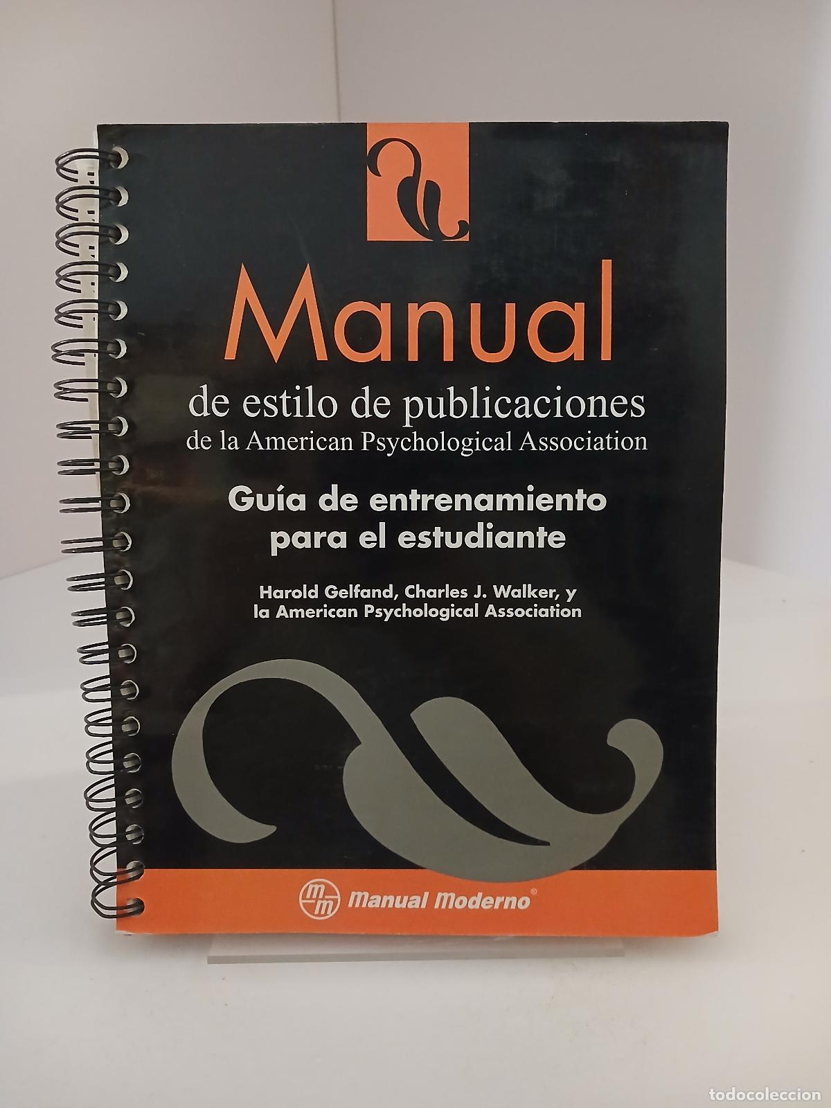 Livros em segunda m&atilde;o: Manual de estilo de publicaciones de la American Psychological Association: Gu&iacute;a de entrenamiento pa