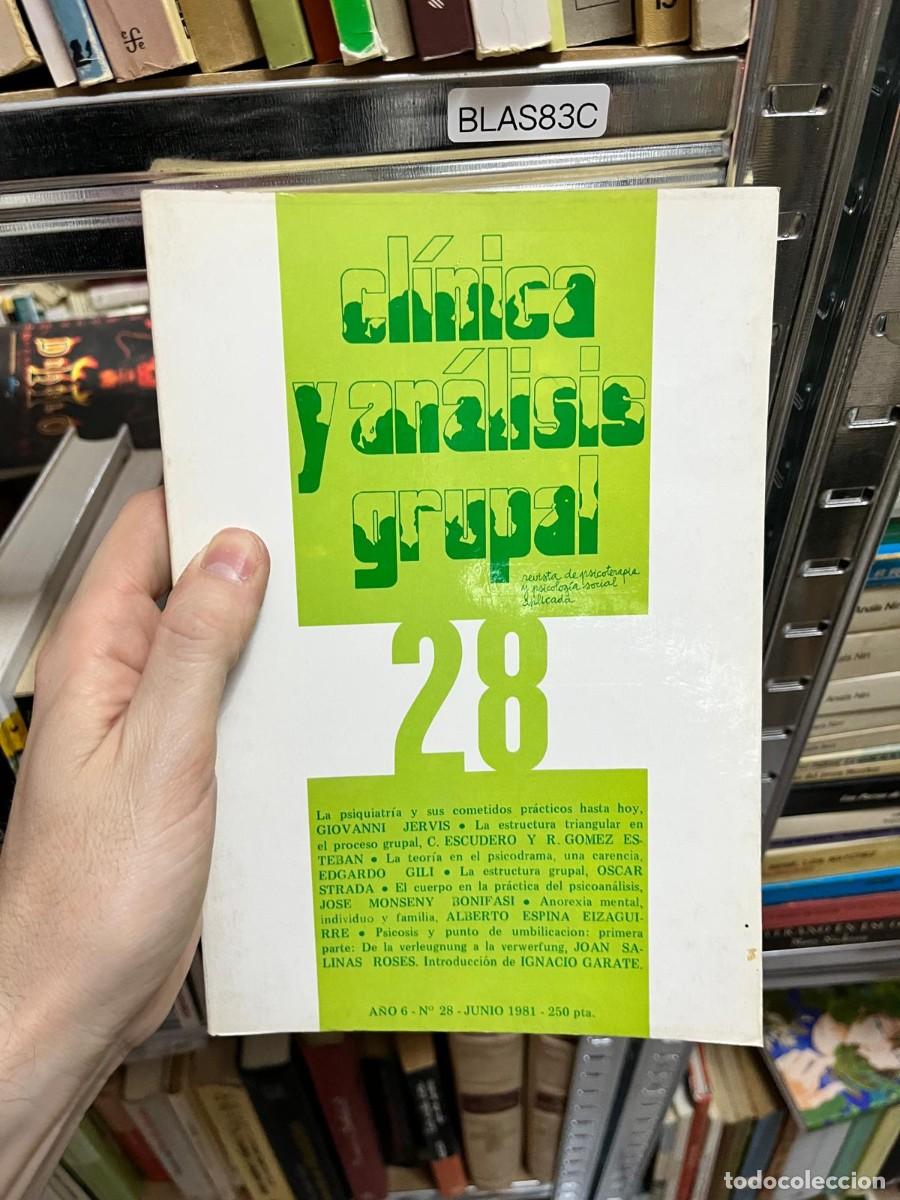 Libros de segunda mano: BLAS83C &ndash; Cl&iacute;nica y An&aacute;lisis Grupal, n&ordm; 28 &ndash; A&ntilde;o 6, junio 1981. Revista de psicoterapia y psicolog&iacute;a