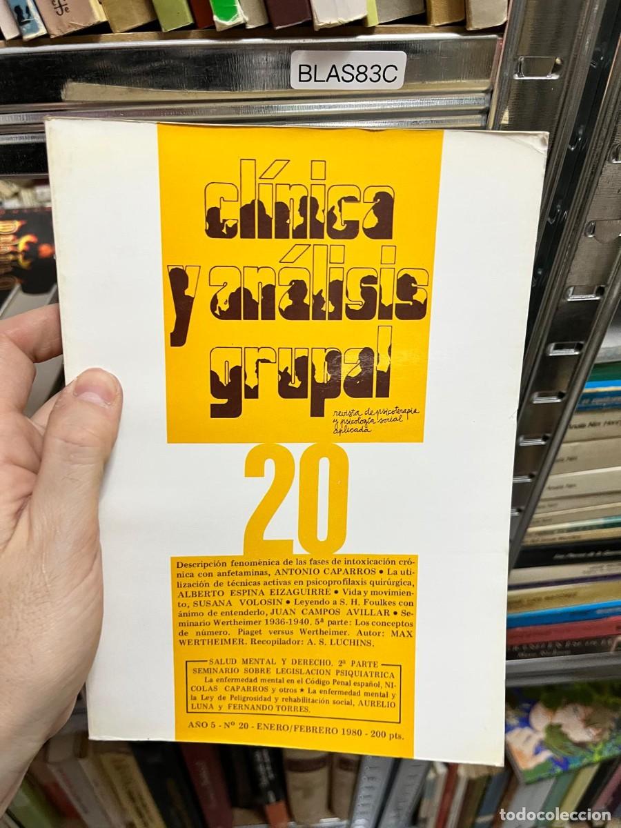 Libros de segunda mano: BLAS83C &ndash; Cl&iacute;nica y An&aacute;lisis Grupal, n&ordm; 20 &ndash; A&ntilde;o 5, enero/febrero 1980. Revista de psicoterapia y ps