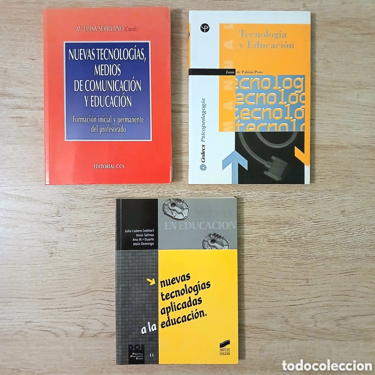 Libros de segunda mano: Lote 3 libros EDUCACI&Oacute;N Y TECNOLOG&Iacute;A.