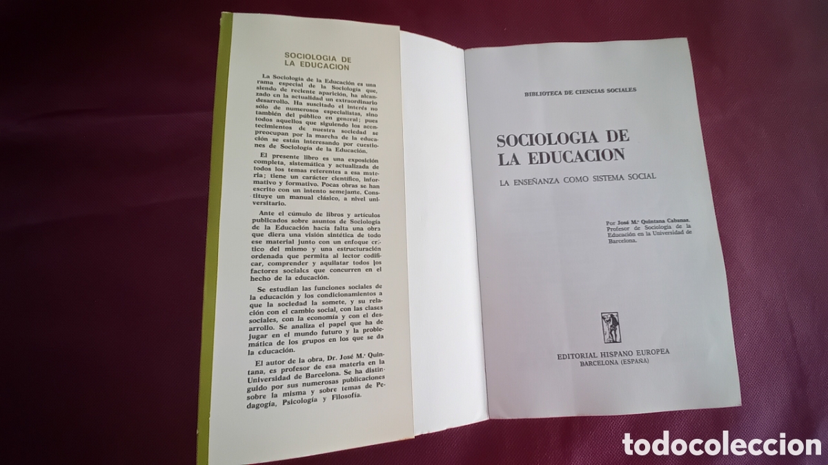 Libros de segunda mano: LIBRO SOCIOLOG&Iacute;A DE LA EDUCACI&Oacute;N - Foto 3