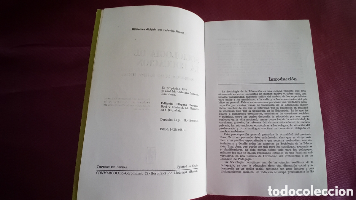 Libros de segunda mano: LIBRO SOCIOLOG&Iacute;A DE LA EDUCACI&Oacute;N - Foto 4