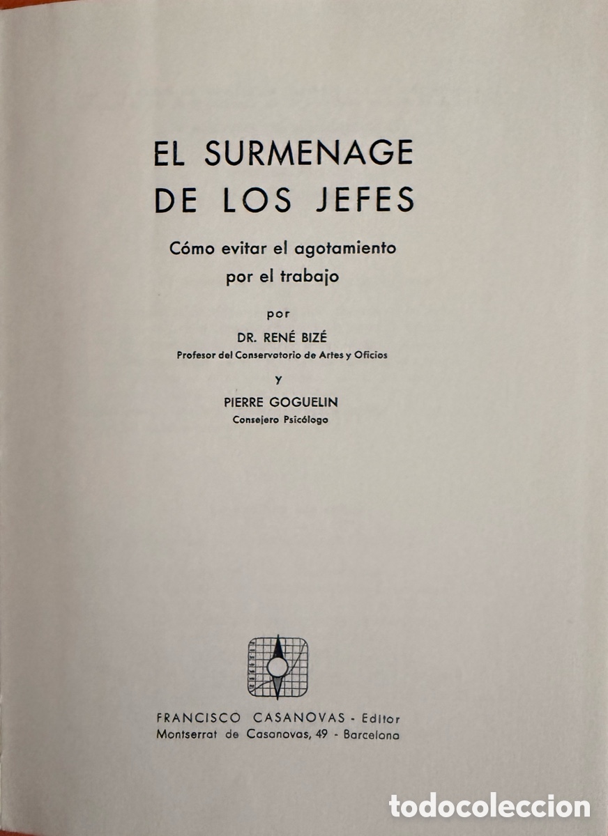Libros de segunda mano: El Surmenage de los jefes - Foto 3