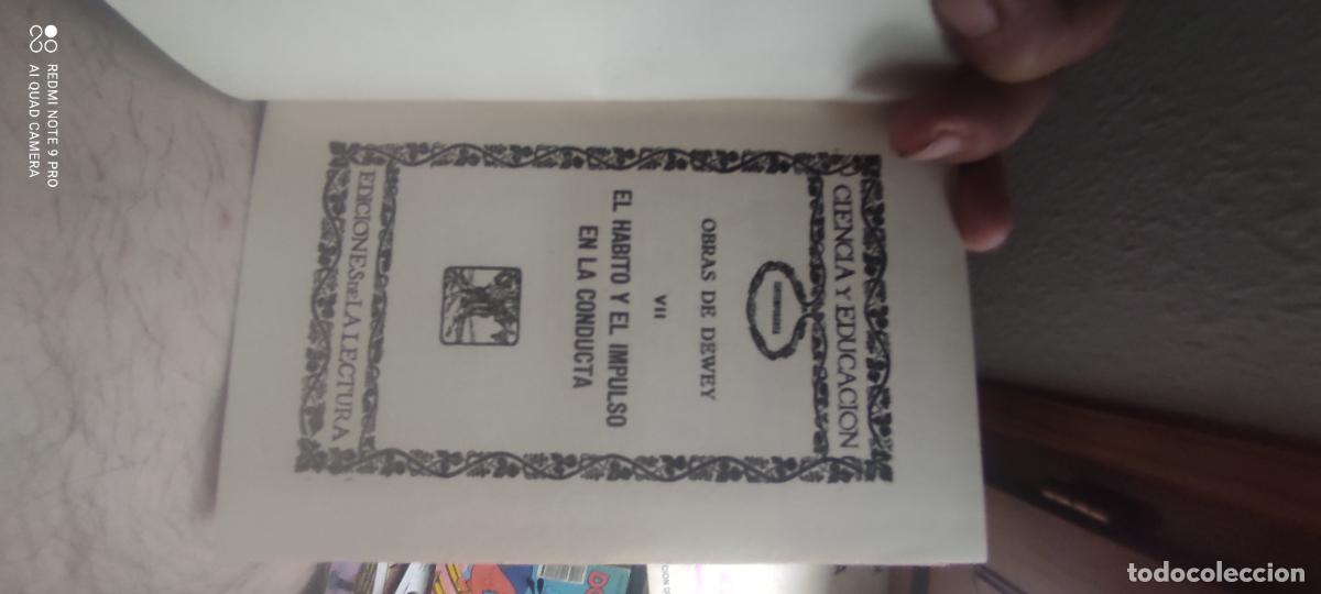 Libros de segunda mano: EL HABITO Y EL IMPULSO EN LA CONDUCTA. Colecci&oacute;n Ciencia y Educaci&oacute;n - DEWEY
