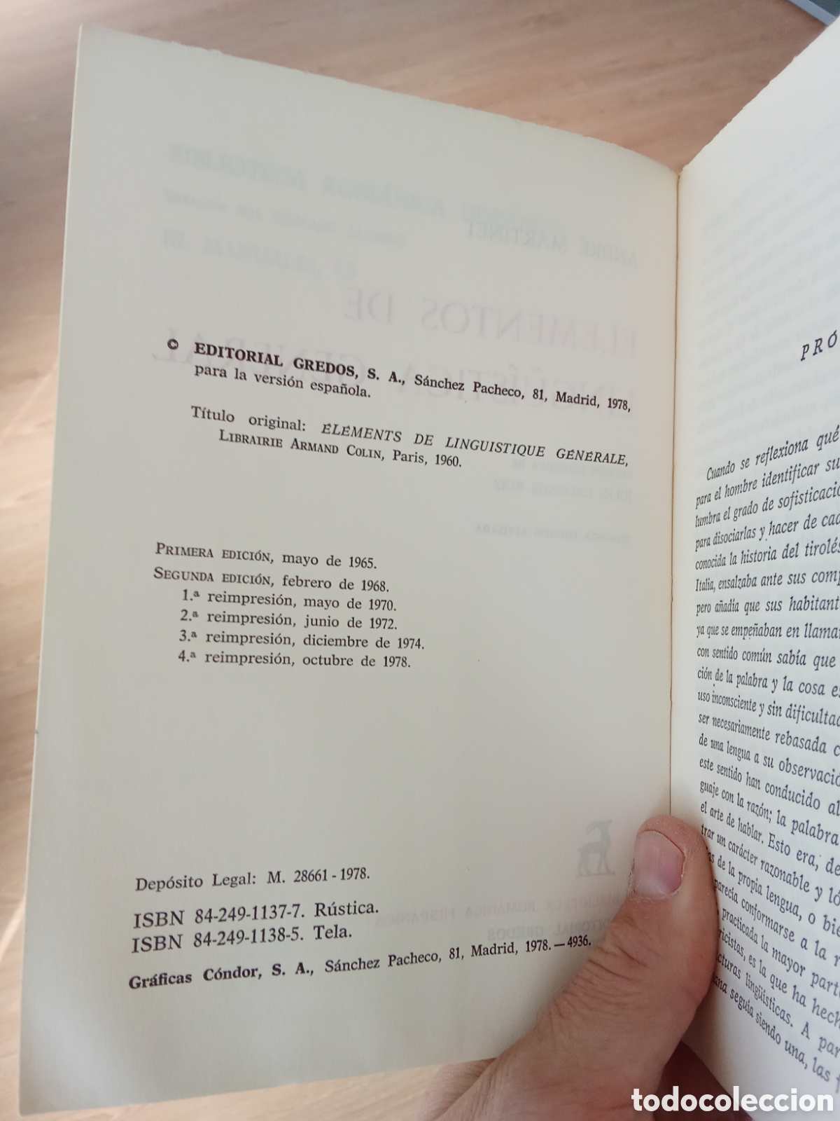 Libros de segunda mano: Elementos de ling&uuml;&iacute;stica general - Andre Martinet - Foto 3