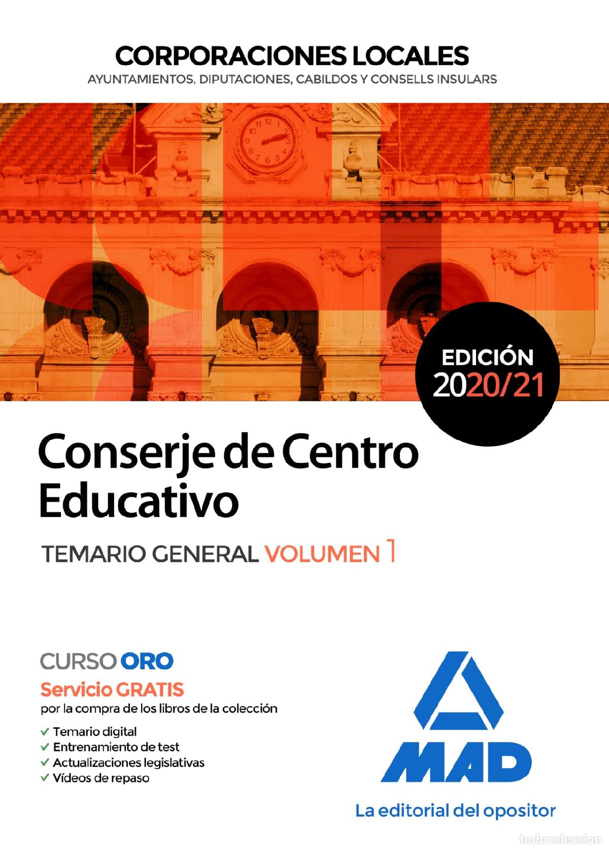 Libros de segunda mano: Conserje de Centro Educativo de Corporaciones Locales. Temario General volumen 1