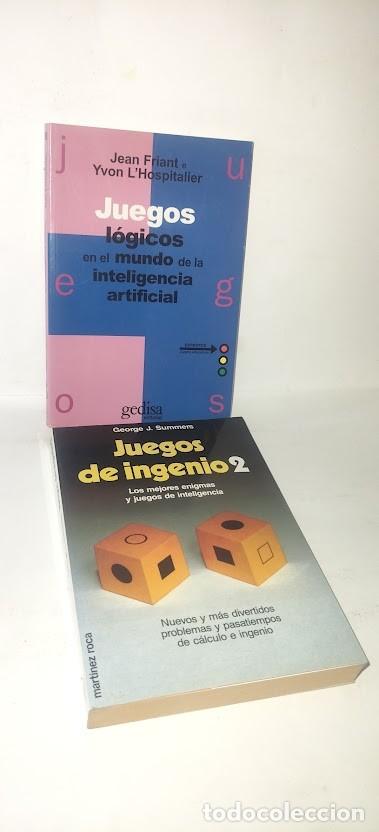 Libros de segunda mano: Juegos de ingenio 2. G. J. Summers. 1988 - Juegos l&oacute;gicos. Jean Friant e Yvon L'Hospitalier. 2000.