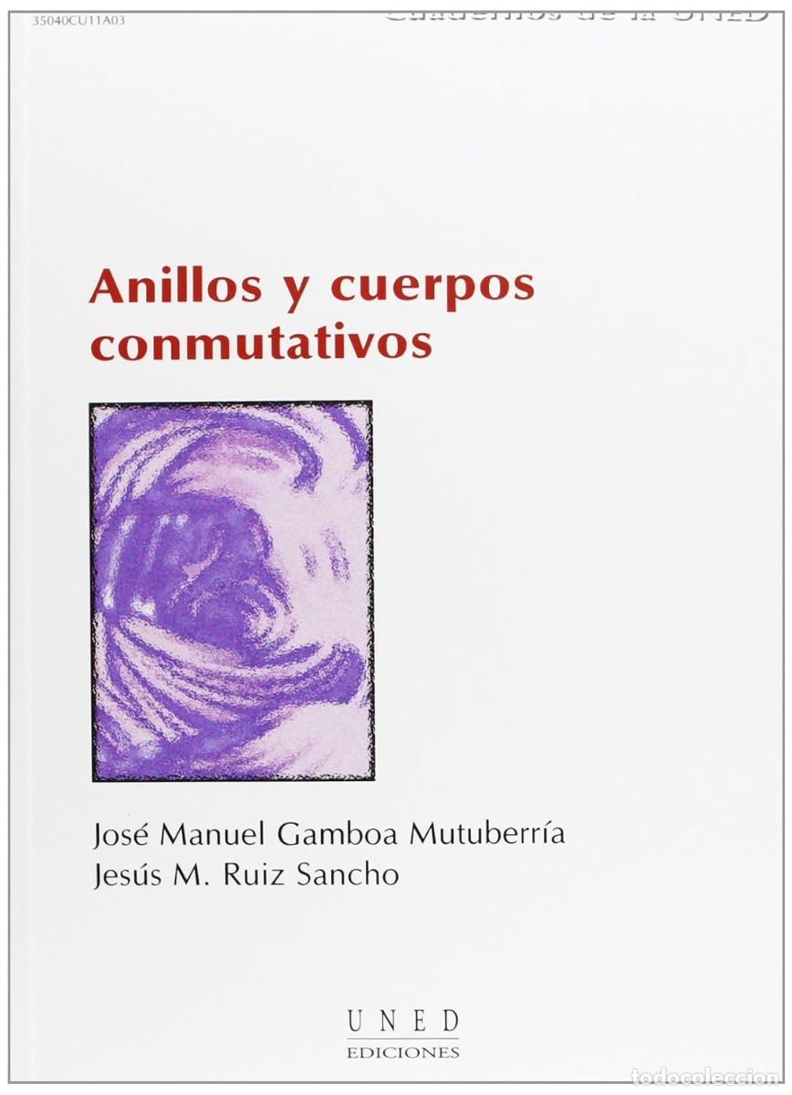 Libros de segunda mano: Anillos y cuerpos conmutativos. Jos&eacute; Manuel Gamboa Mutuberr&iacute;a. Jes&uacute;s M. Ruiz Sancho