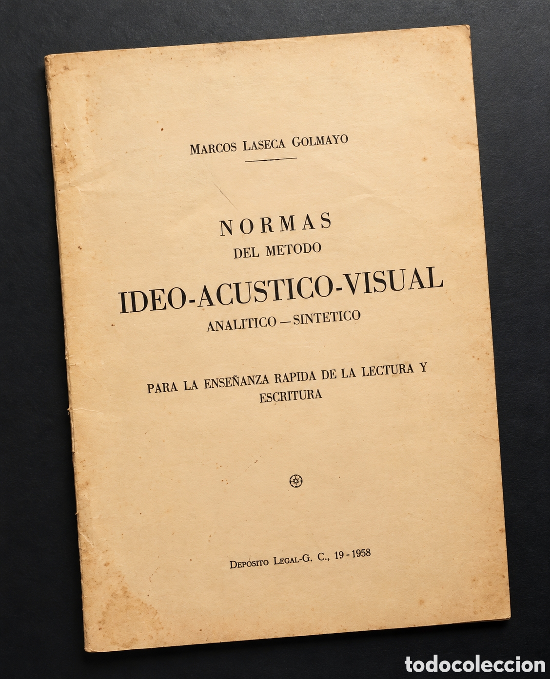 Libri di seconda mano: Normas M&eacute;todo Ideo-Ac&uacute;stico-Visual - Marcos Laseca Golmayo - 1958 - Pedagog&iacute;a