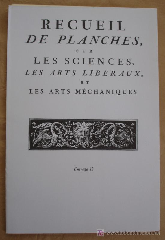 Libros de segunda mano: RECUIL DE PLANCHES SUR LES SCIENCES, LES ARTS LIBERAUX ET LES ARTS MECHANIQUES - ENTREGA 12