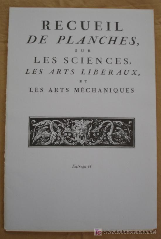Libros de segunda mano: RECUIL DE PLANCHES SUR LES SCIENCES, LES ARTS LIBERAUX ET LES ARTS MECHANIQUES - ENTREGA 14