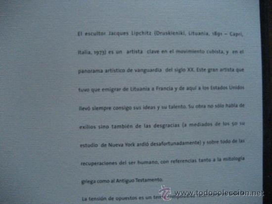 Libros de segunda mano: jacques lipchitz, interaccion de formas, catalogo 2006 ( vnd2 - Foto 20