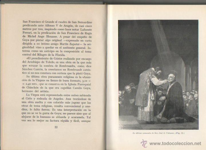 Libros de segunda mano: Goya. La pintura Religiosa e Hist&oacute;rica. Antonio F. Fuster. Hispano Inglesa de Reaseguros, 1&ordf; ed.1966 - Foto 3