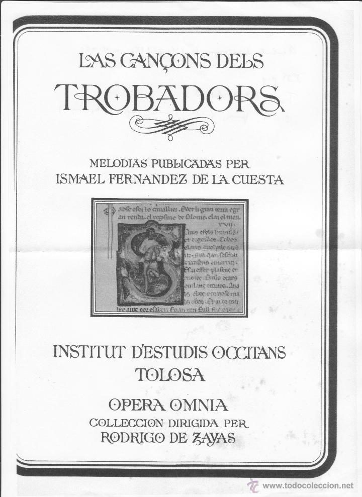 Libros de segunda mano: Les can&ccedil;ons dels trobadors - Foto 1