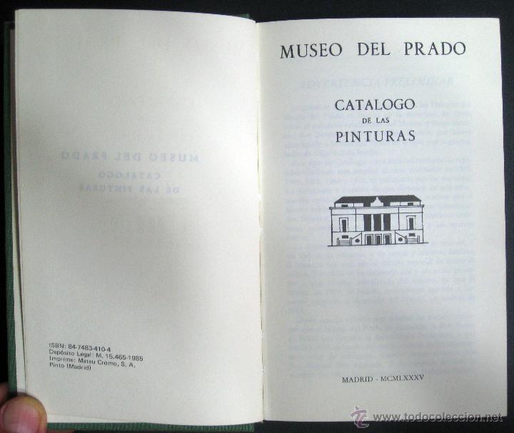 Libros de segunda mano: Museo del Prado. Cat&aacute;logo de las pinturas. 1985 - Foto 2