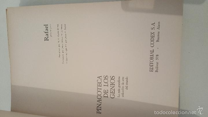 Libros de segunda mano: PINACOTECA DE LOS GENIOS -- RAFAEL - EDITORIAL CODEX - Foto 2