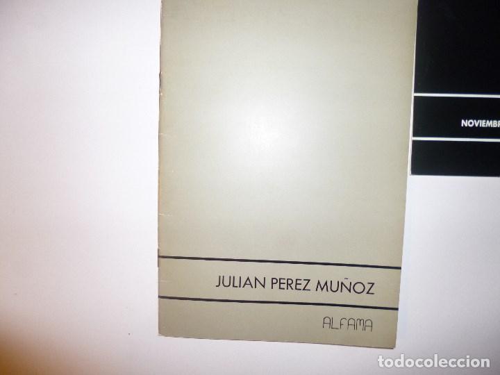 Second hand books: catalogo arte Julian Perez Mu&ntilde;oz galeria de arte alfama 1989