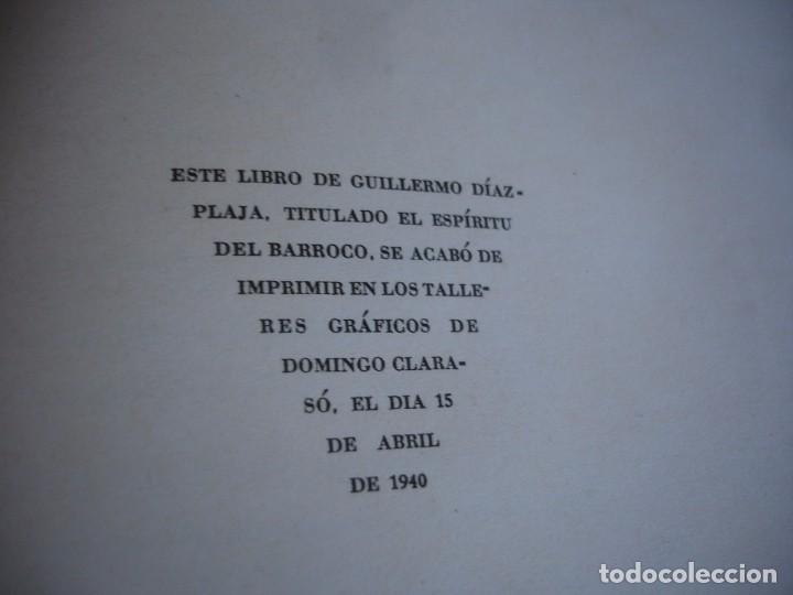 Libros de segunda mano: DIAZ-PLAJA, GUILLERMO: EL ESPIRITU DEL BARROCO - Foto 12
