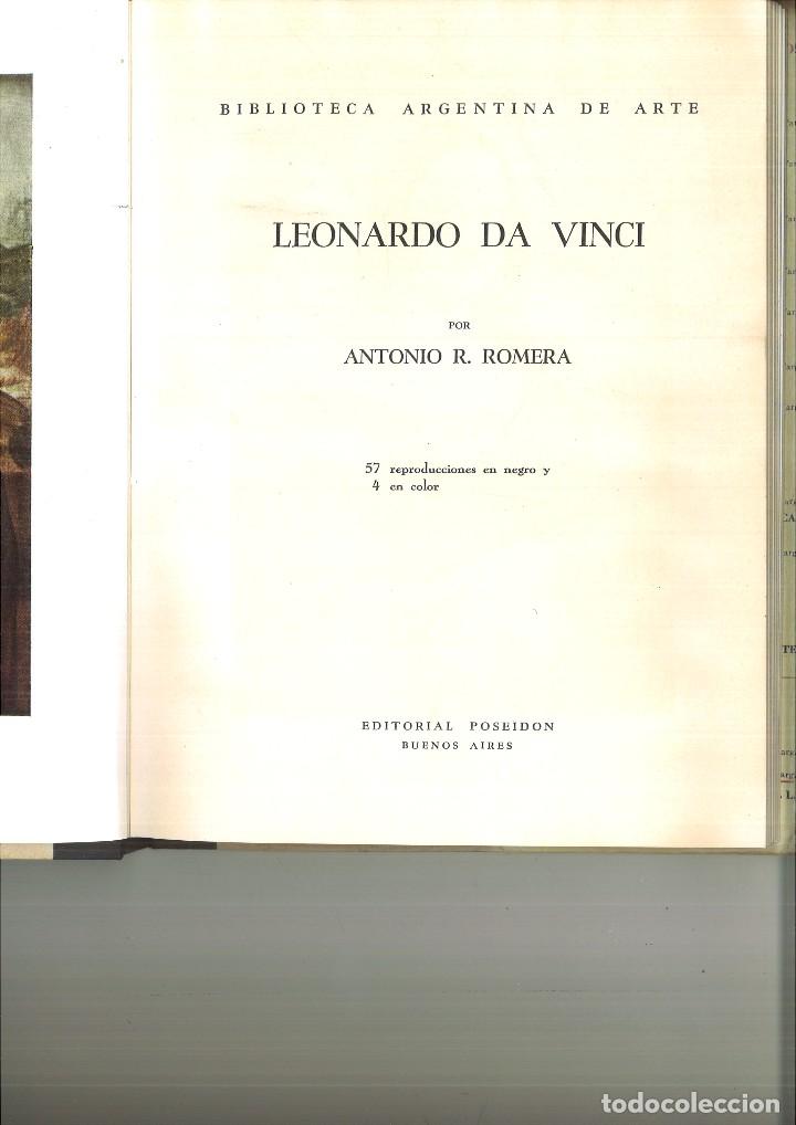 Libros de segunda mano: LEONARDO DA VINCI. Antonio R. Romera - Foto 2