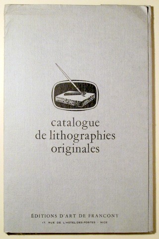 Libros de segunda mano: CATALOGUE DE LITHOGRAPHIES ORIGINALES - Nice s/f. - Foto 1