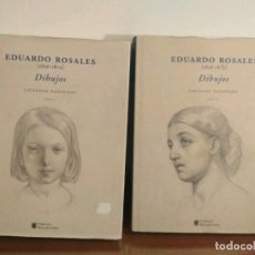 Libros de segunda mano: EDUARDO ROSALES - DOS TOMOS - DIBUJOS - CATALOGO RAZONADO . FUNDACION MARCELINO BOTIN - CANTABRIA. Lote 186246536